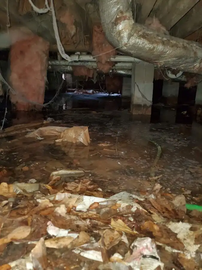 Crawl space flood assessment for Commercial Water Damage Restoration in Sugar Land