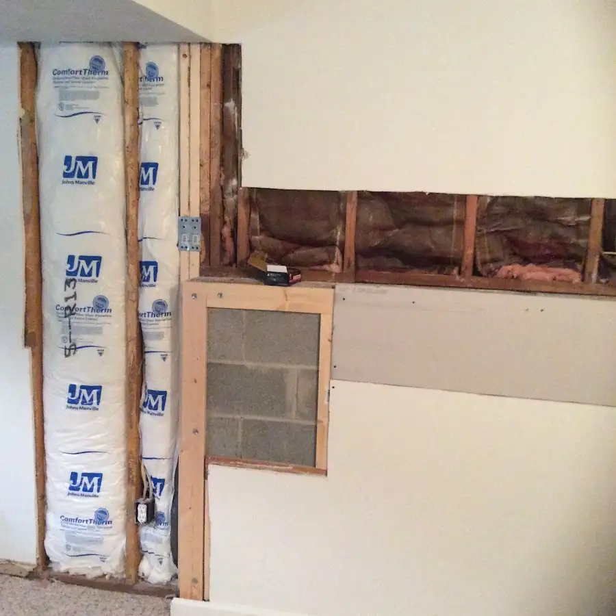 Wall insulation replacement during Odor Removal & Deodorization in Sugar Land